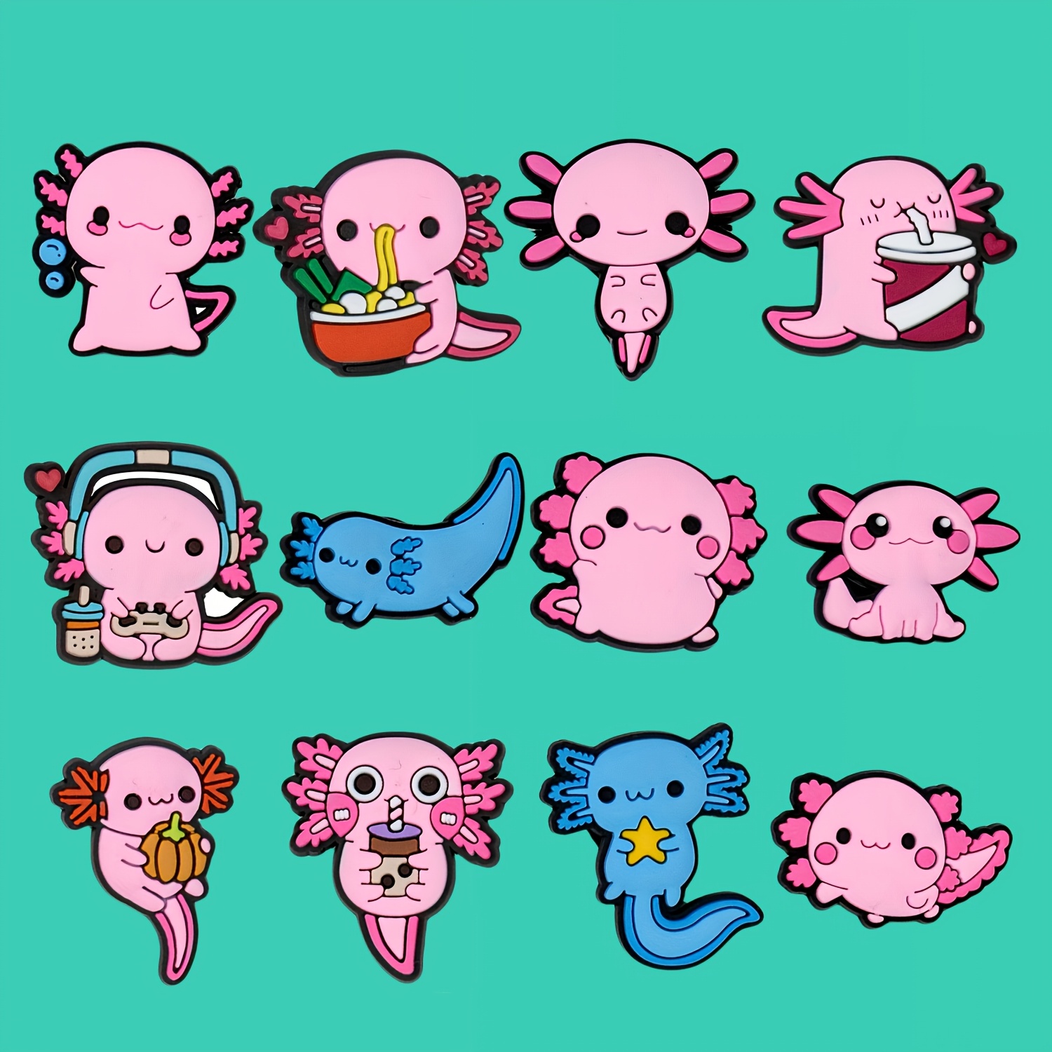 

12pcs Fun Cartoon Dragon-themed Shoe Charms Set, Diy Decoration Kit For All , , Fashionable -the-dark Option