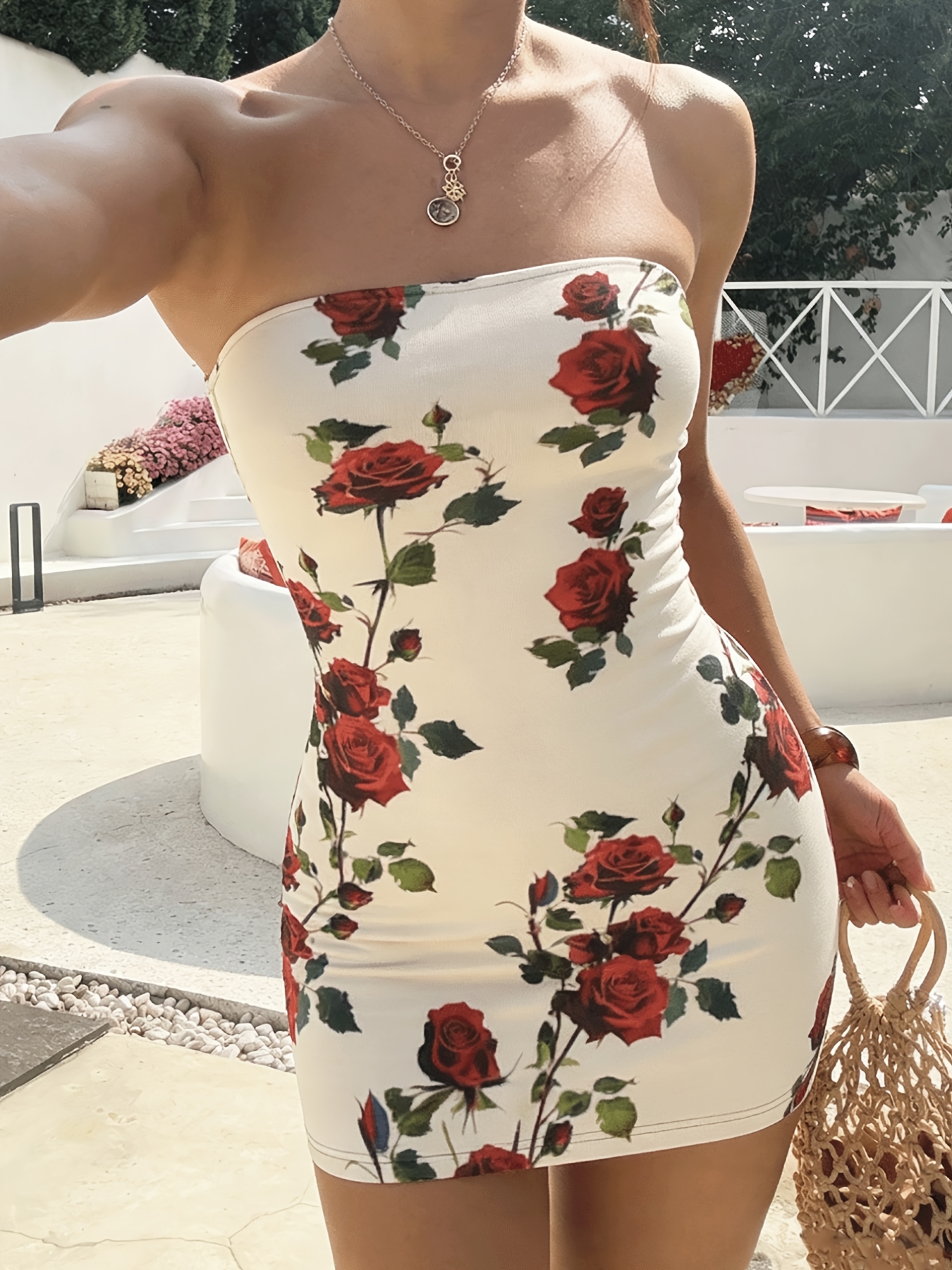 rose and dress sold on Temu United States
