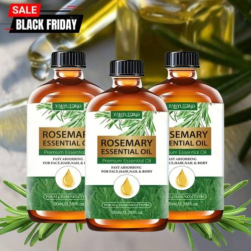 3 bottles of 100ml natural rosemary fragrance apply it from root to tip and hair health have necessary for hair care recommended in morning and night use suitable for all hair types straight hair curly hair hair
