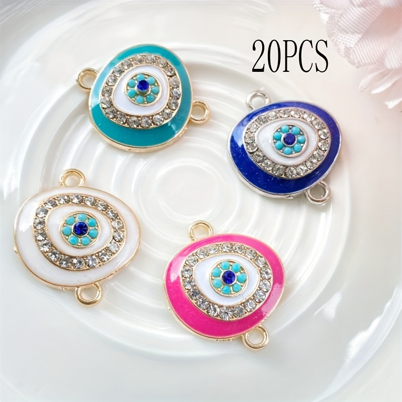5-pack Black Friday Evil Eye Pendant Charms, Alloy Design, Making Accessories For Necklace Bracelet, Assorted Colors