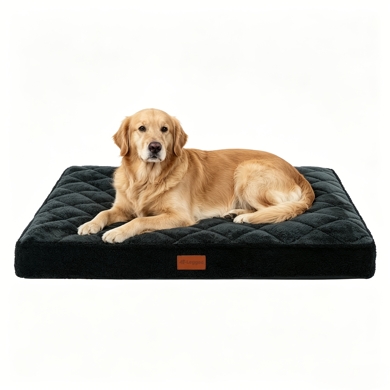TEMU 4-legged Orthopedic Dog Beds For Large Dogs, Dog Beds With Removable Washable Cover, Featuring A Unique Quilted Pattern, Detachable And Washable