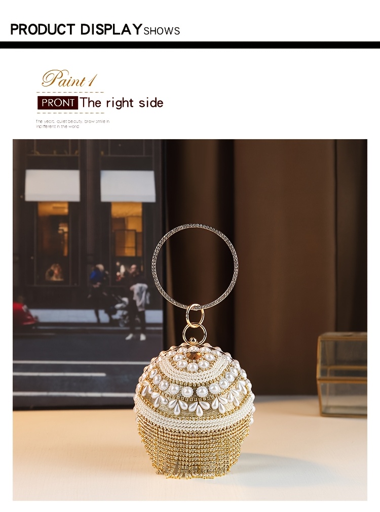 Clutch interior with phone and lipstick