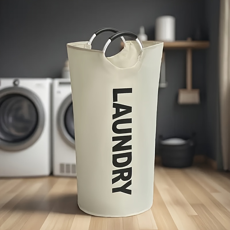 TEMU Large Size 95l With Soft Padded Handle Laundry Basket - Foldable, Suitable For Multifunctional Storage In Bathrooms, Laundry Rooms, , And