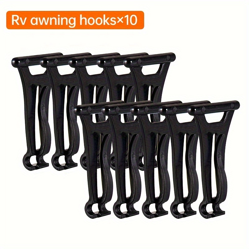 10Pcs Camping Awning Hooks Clips RV Tent Hangers Light Hanger For Caravan  Camper