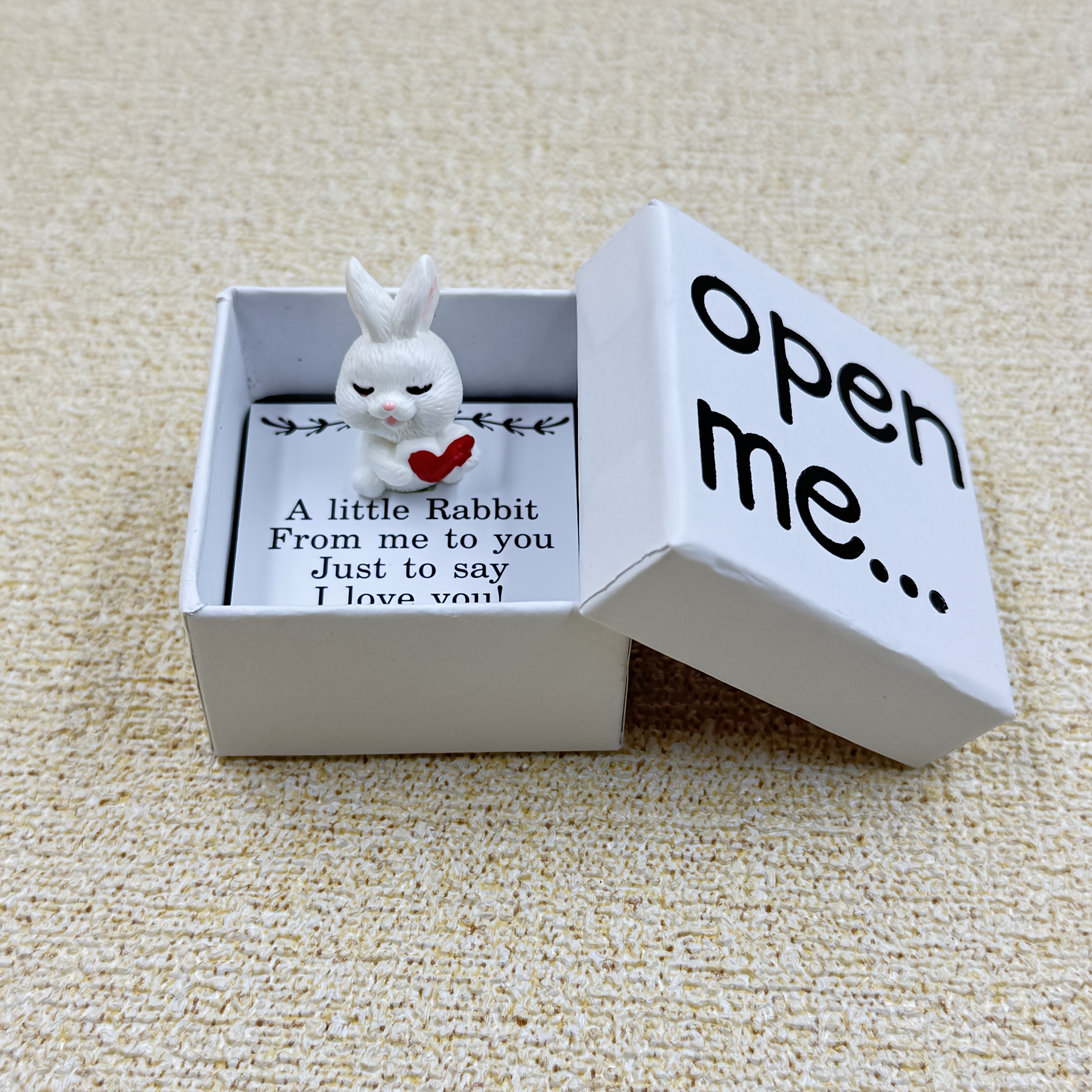 A Card Featuring A 'heart- Bunny'