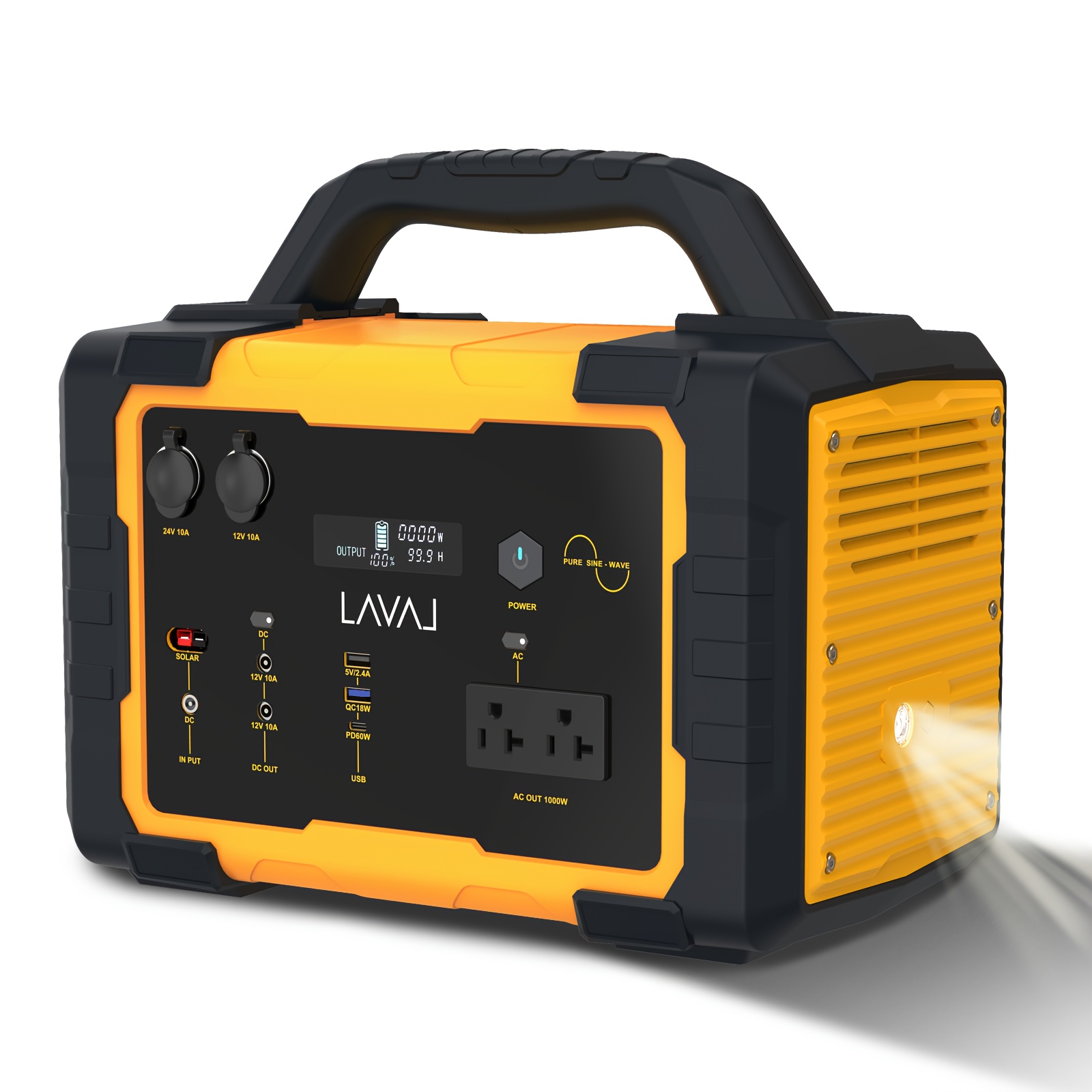 

1000w ( 2000w)/1075wh Portable Power Station, 1075wh Lifepo4 (lfp) Battery, Fast Charging, Solar Generator(excluding Solar Panels) Suitable Or Family Emergency Outdoor Hunting Camping Rv Trip