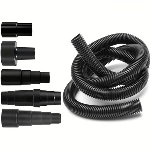 9 84 long dust collection power tool hose kit with 5 fittings attachments for multiple types brands of power tools and vacuums