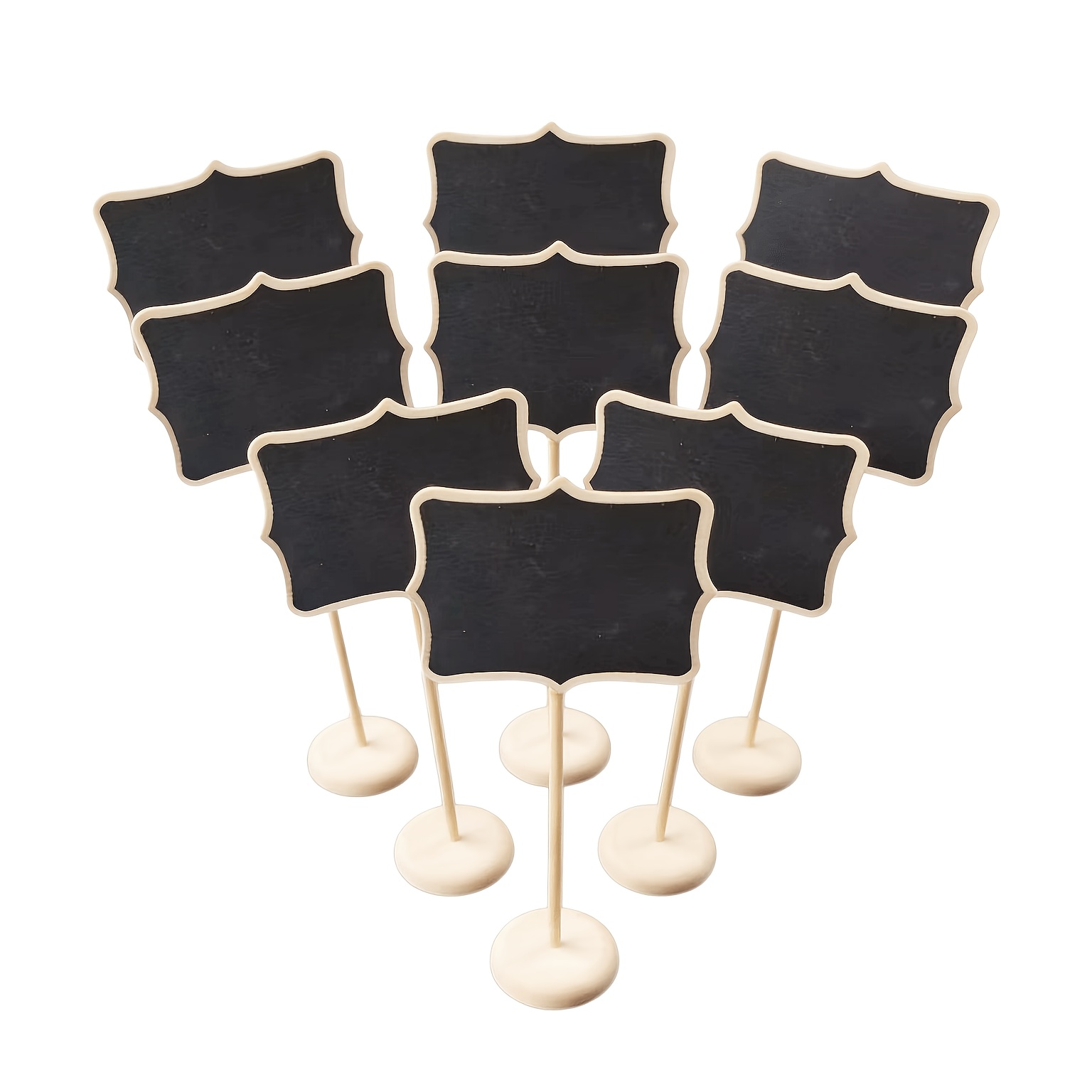 6pcs artisan one desktop vertical small blackboard retro lace birthday wedding   erasable base bracket blackboard sign