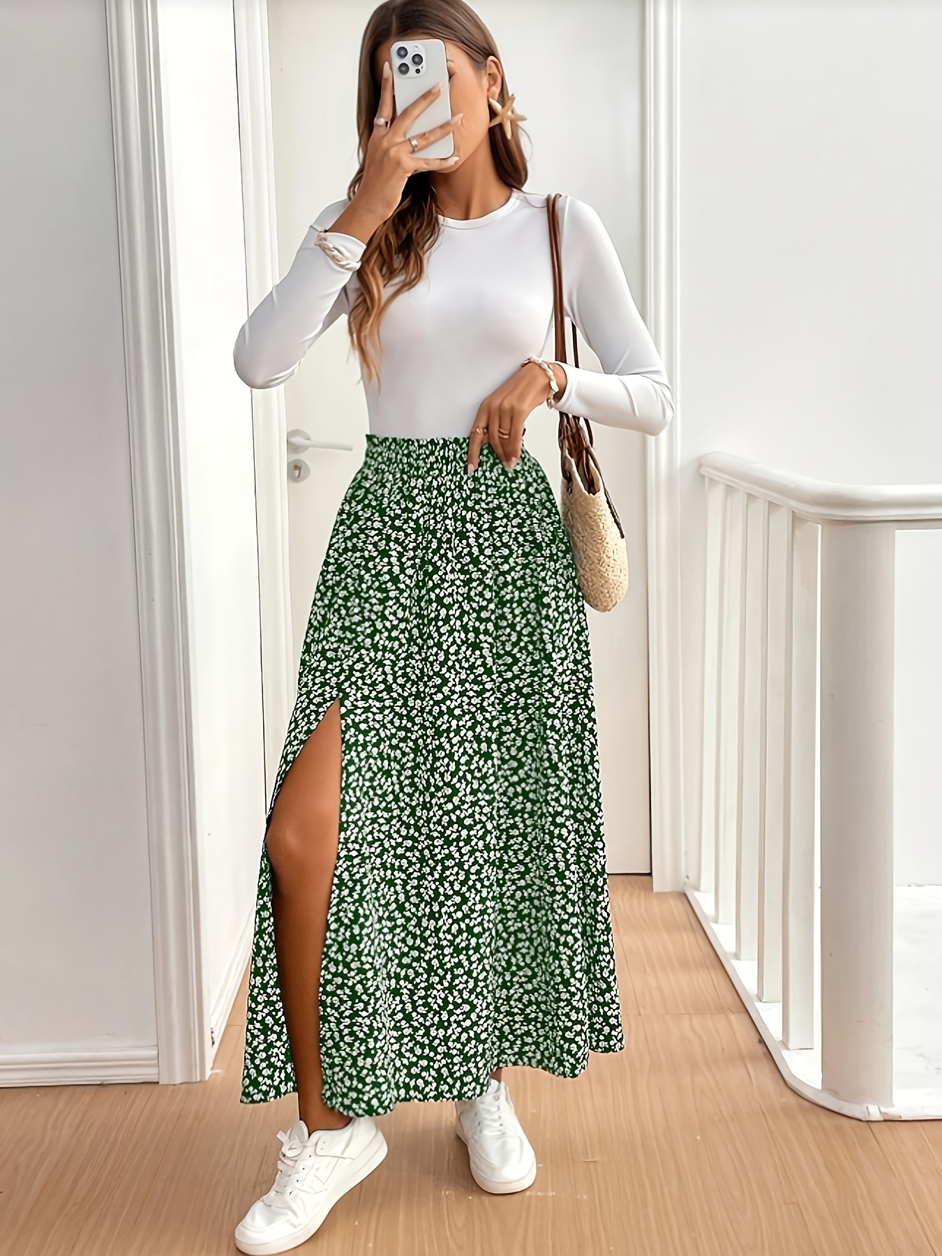 chinese dress ladies Miss Circle Women's Raelyn Black and White Business Casual Maxi Dress