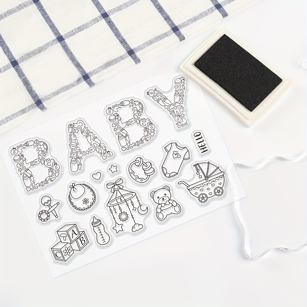 Image of 1 Sheet Clear Stamps Transparent Stamps For Birthday Easter Holiday Cards Making Scrapbooking Photo Paper Craft
