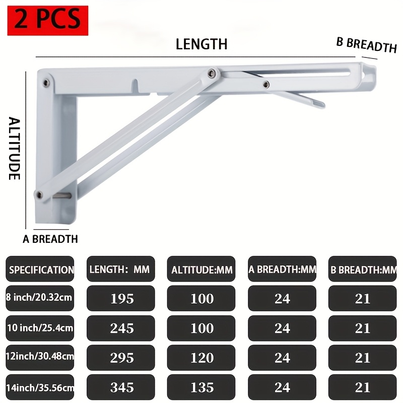 TEMU 2pcs Heavy-duty Stainless Steel Folding Shelving Unit - Space-saving Foldable Shelving Rack With Sturdy Design, Shelving System For Garage,