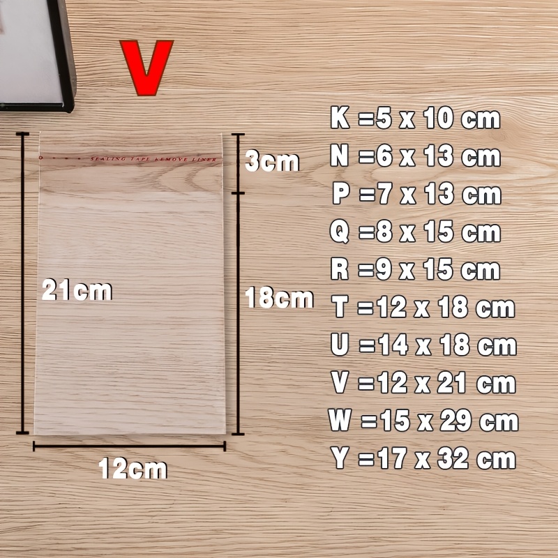TEMU Lot de 50 sacs en plastique OPP transparents auto-adhésifs avec fermetures scellables. Épaisseur double couche de 0,051 mm, pour cadeaux de