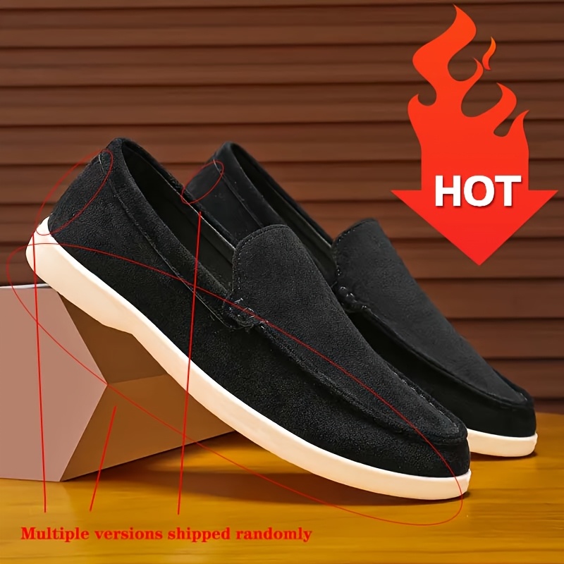 TEMU Men' Toe Wide Toe Loafers And Shoes, Low-cut Casual Shoes, Comfortable And Lightweight Slip-ons, Solid Colors, Suitable For Walking And Casual