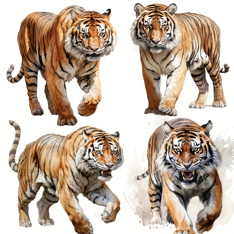 item picture 20pcs set of handmade vintage tiger stickers for diary decoration suitable for notebooks and projects