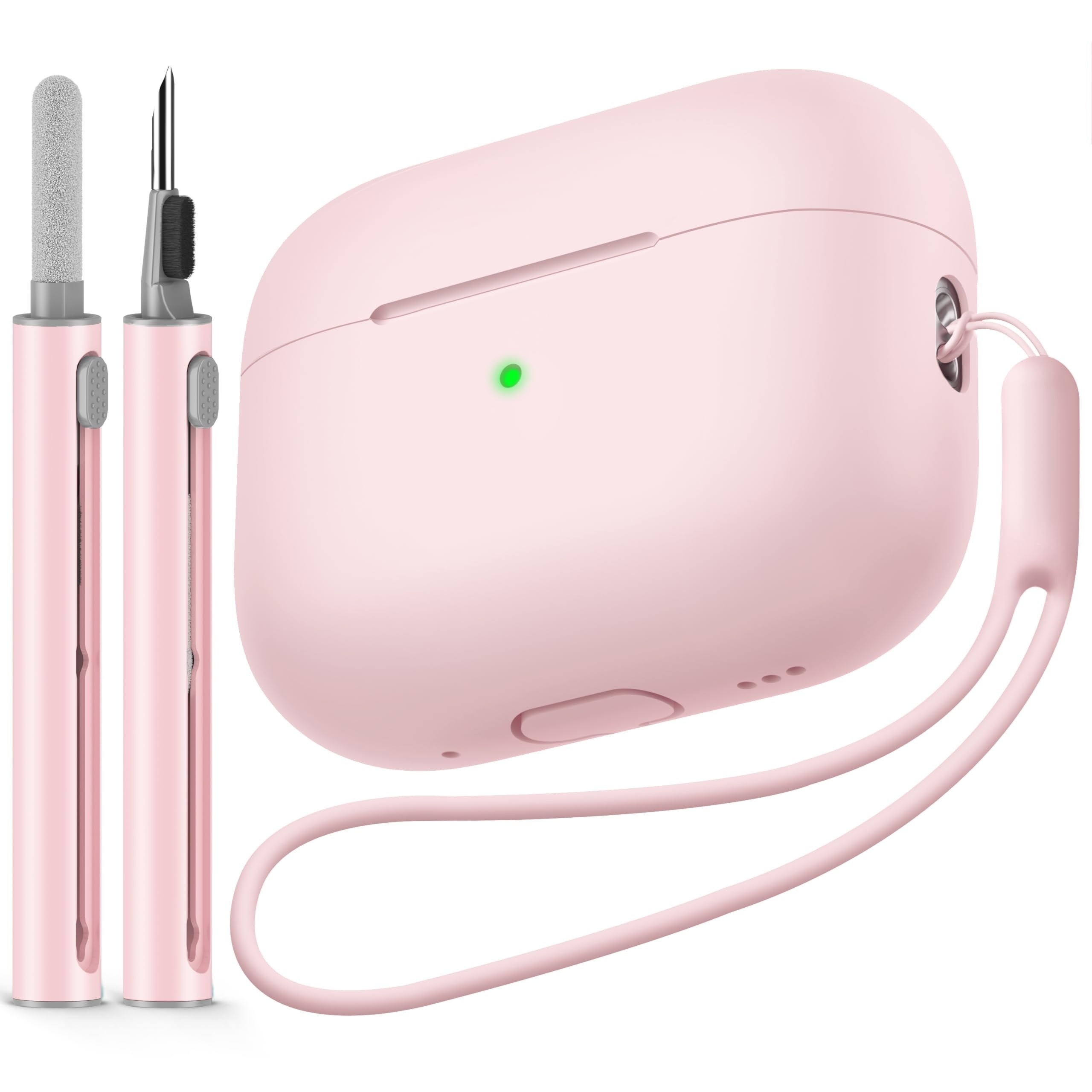 Case Compatible With Airpods Pro 2nd, Soft Protective Case With Lanyard, Includes Cleaning Kit
