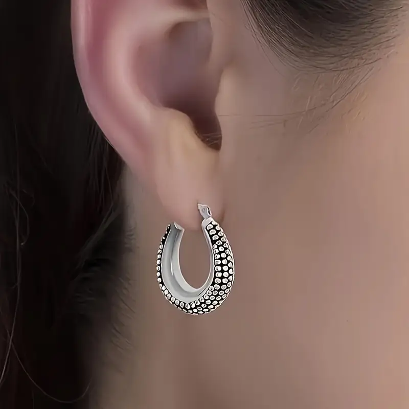 925 sterling silvery balinese style earrings lightweight antique two tone beaded balinese style earrings womens earrings wife girlfriend her mom daughter anniversary holidays special occasions gift box for teenager Product details 3