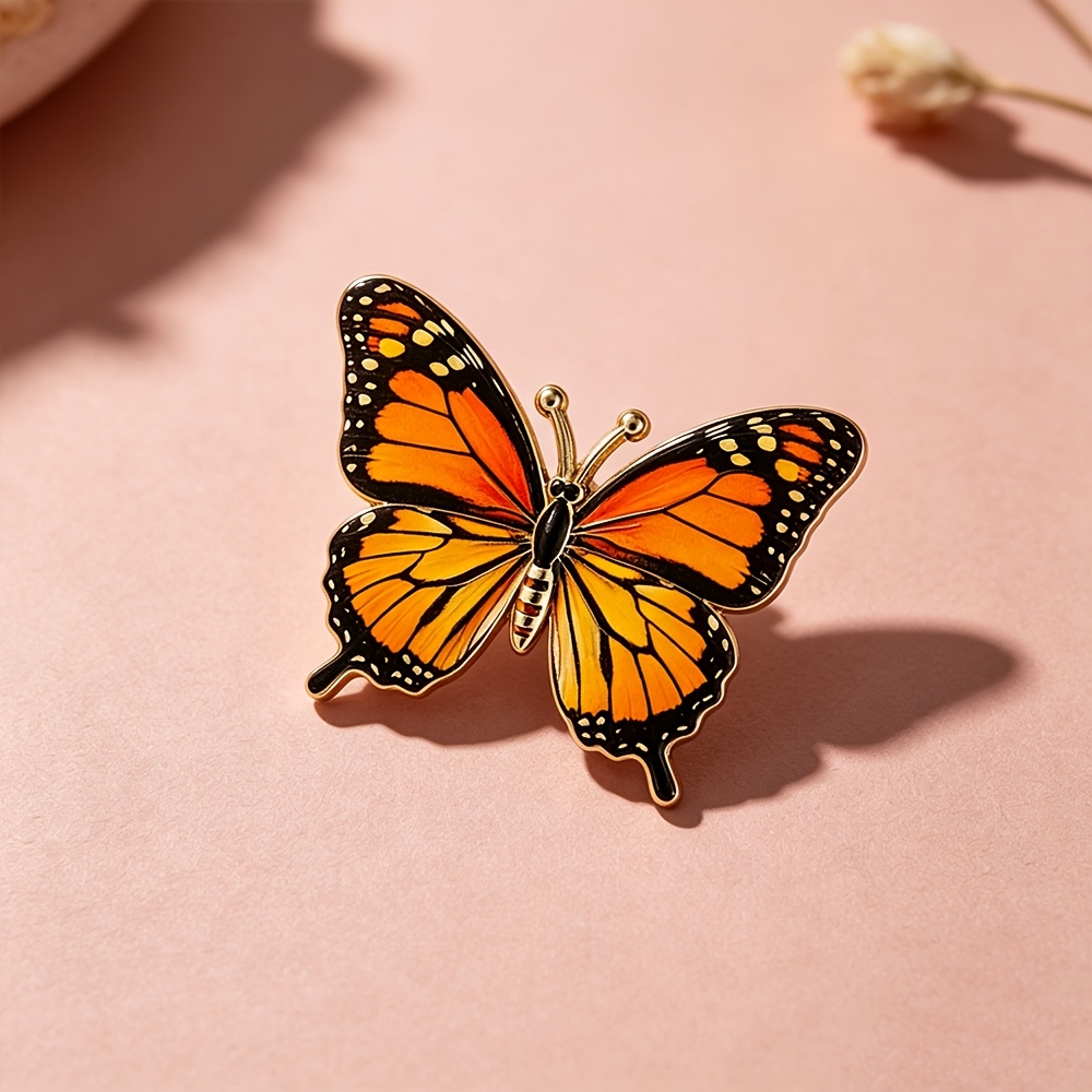 TEMU Épingle émaillée papillon, badge décoratif tendance, ornements pour et sac, cadeaux, cadeau de Noël