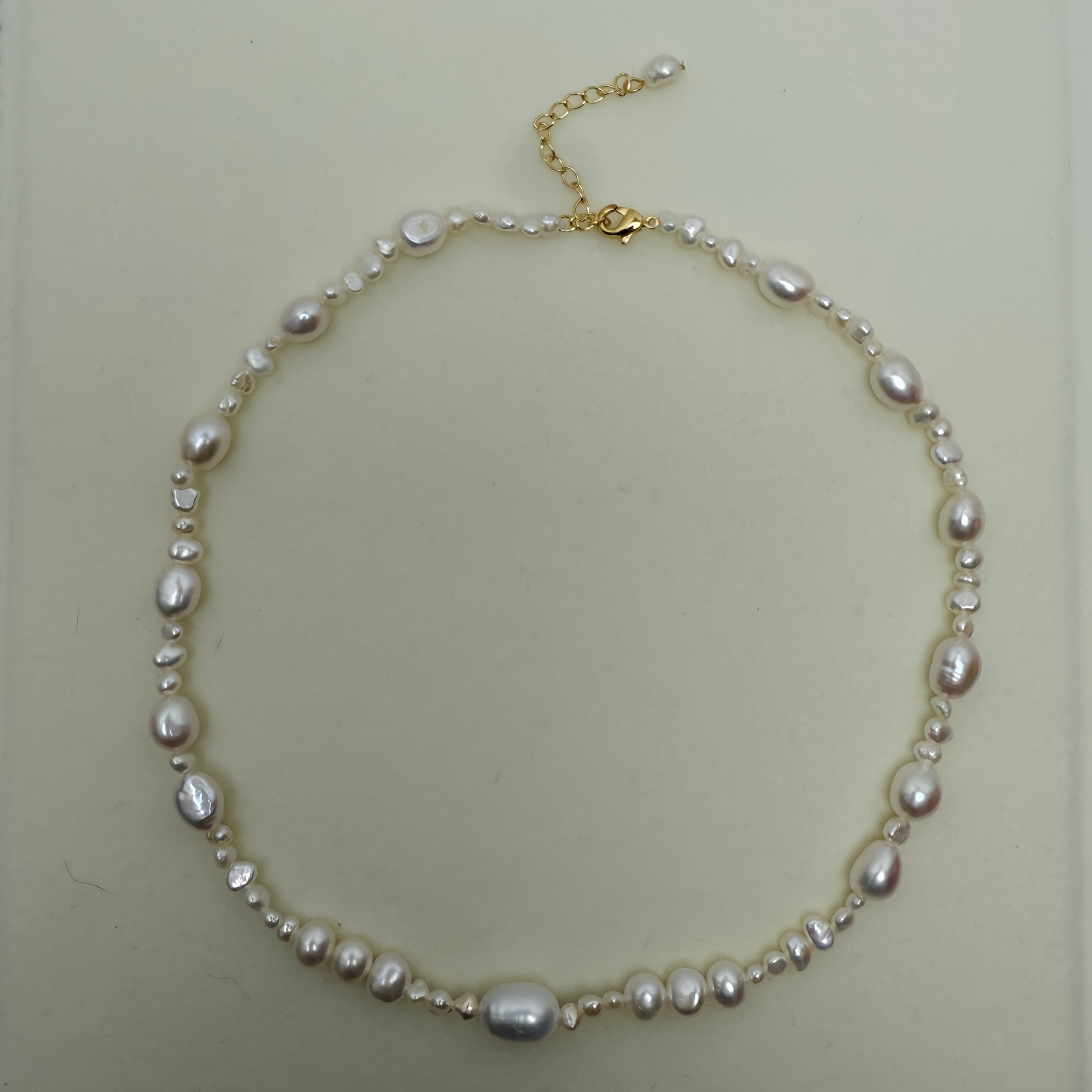 Image of Natural Choker, Irregular Freshwater Baroque Necklace, Golden Extension Chain, Versatile Temperament And Effect, Elegant Collarbone Display, Essential For Dating, Gift For Her