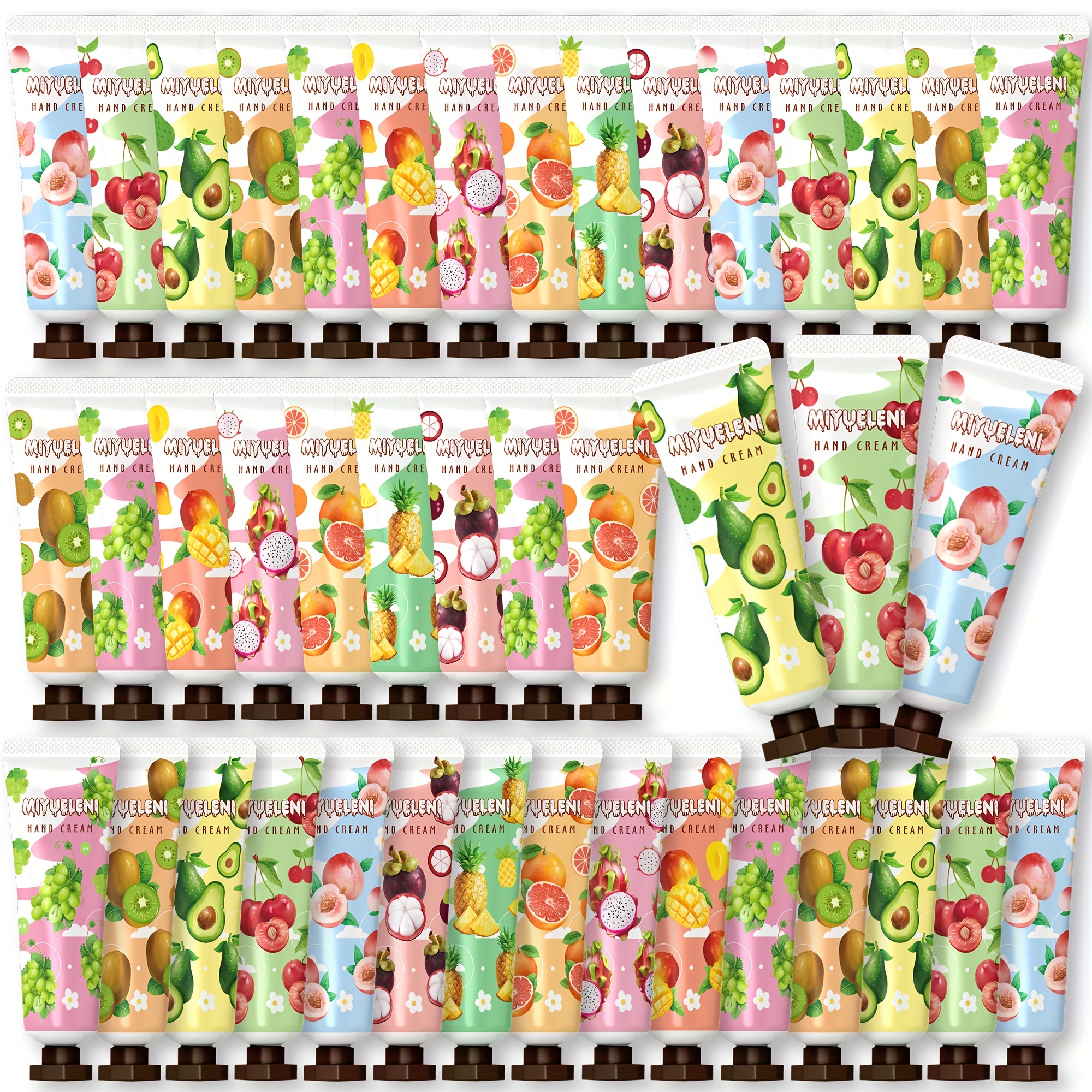 

24-piece Plant & Fruit Hand Cream Gift Set - Deep Moisturizing, Nourishing Travel Size Lotion For Dry, Cracked Hands - -free With Vitamin E & Glycerin, Perfect For All Skin Types