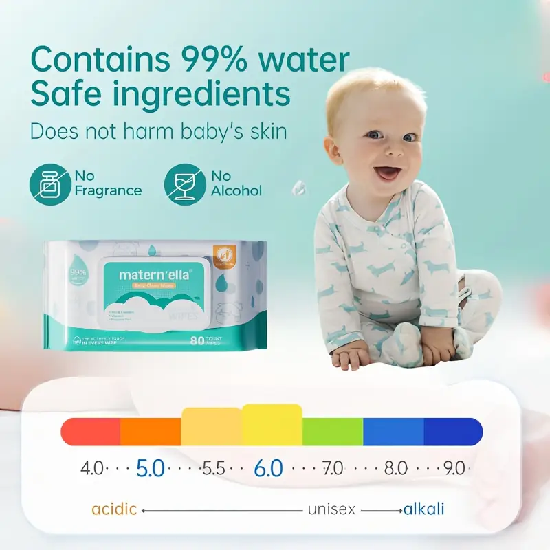 baby wipes 3 8 pack 240 640 wipes 99 water calendula aloe pearl texture lid stays Product details 7