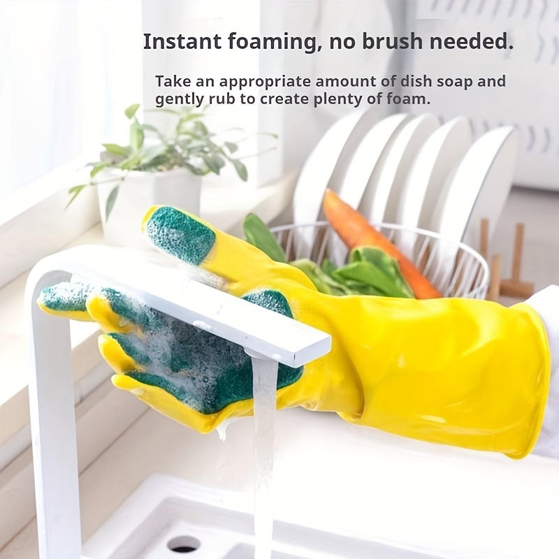 cleaning gloves dishwashing cloths kitchen sponges scrubbing pads and household gloves Product details 1