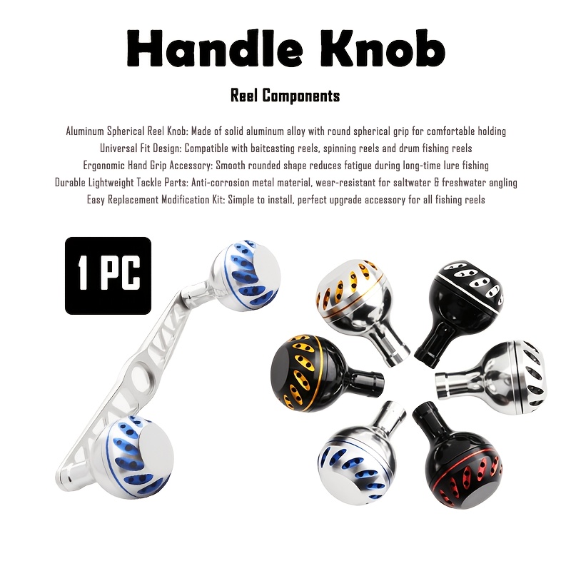baitcasting reel knob replacement Fishing Handle, Metal Power Grip Replacement, Handle Durable Assembly for Anglers, Bass Fishing, Tournaments, Freshwater and Saltwater Use : Sports & Outdoors Made from metal Fishing Reel Handle Knob Replacement