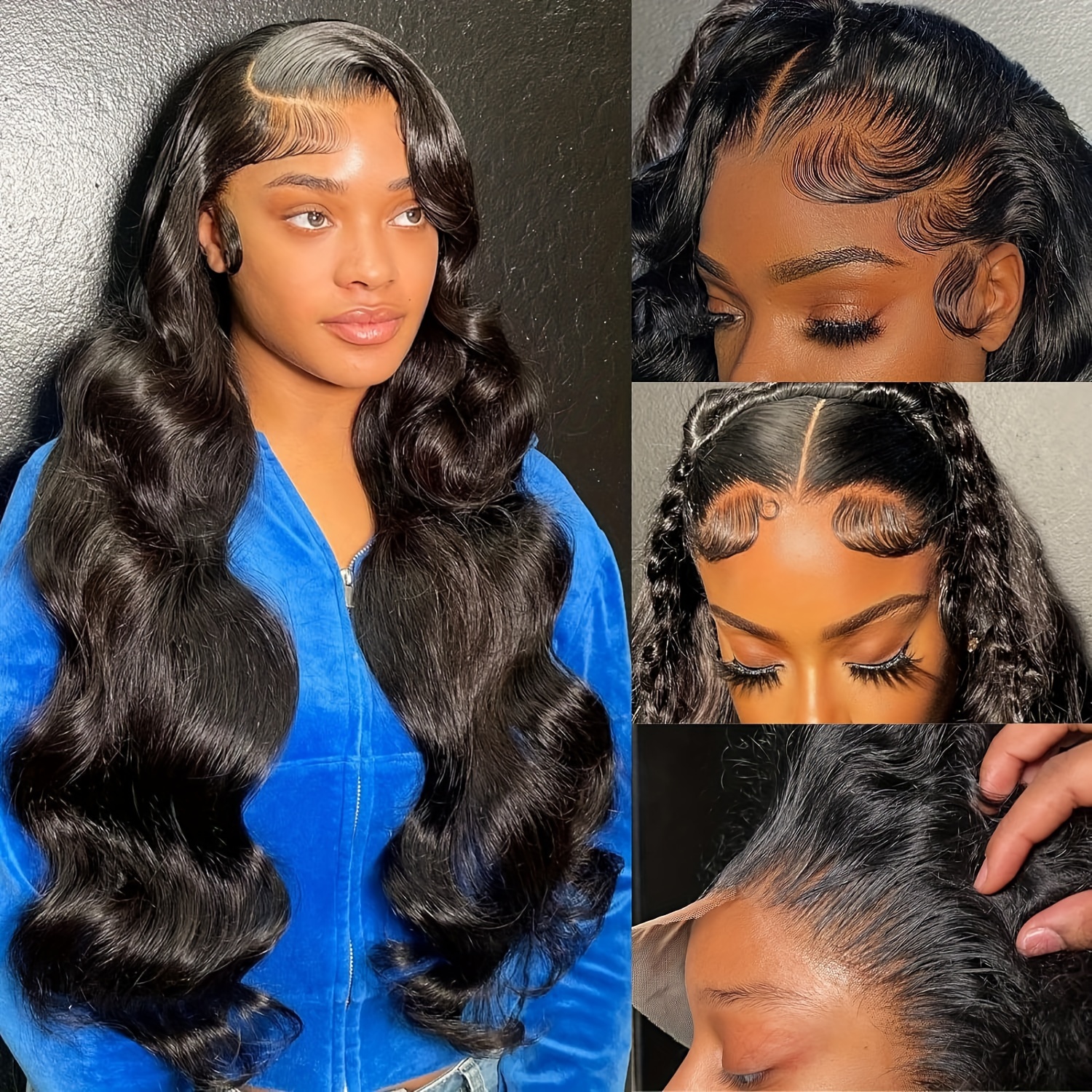 13x4 Body Wave Lace Front Wig Human Hair 180% Density HD Transparent Lace 13x4 Body Wave Lace Front Wig Human Hair 22-28 Inch  main image 3