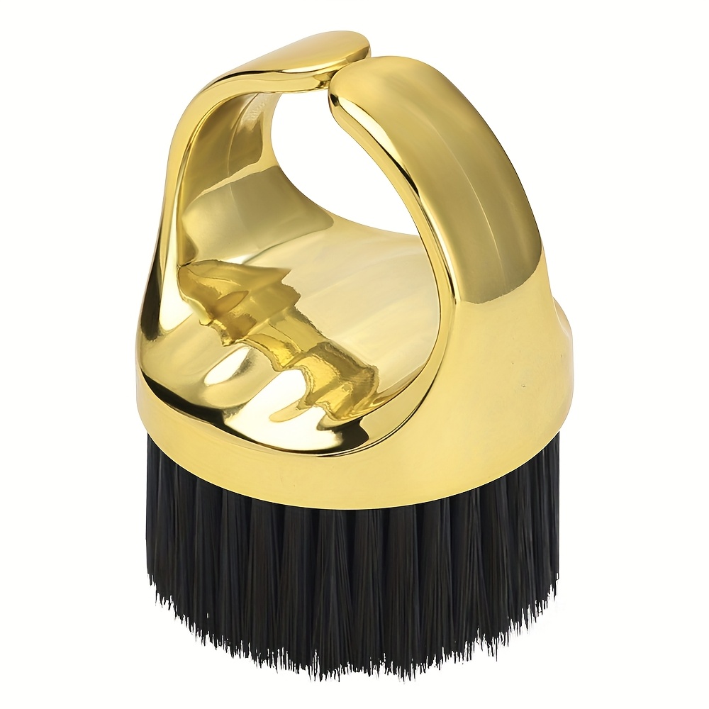 TEMU Brosse à poudre pour et le cou, brosse à cheveux douce, circulaire, légère et portable, brosse de nettoyage pour coiffure, coiffeur, 5 couleurs