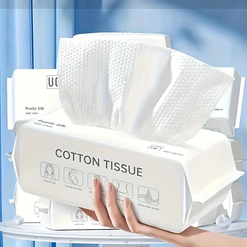 

100pcs Pearl Pattern Disposable Face Towels - Soft, Fragrance-free Cotton For Makeup Removal & Cleansing, Suitable For Types