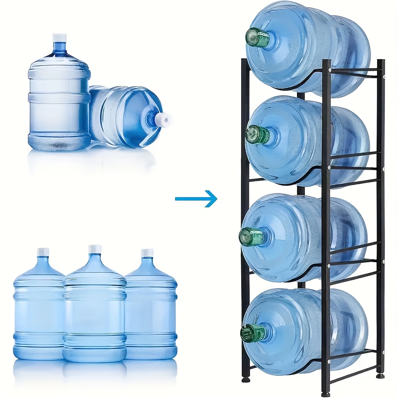 TEMU 1pc 5 Gallon Water Bottle Rack, Metal Water Bottle Storage Rack, Water Dispenser Stand, Living Room/office Storage Rack, Christmas Gift For