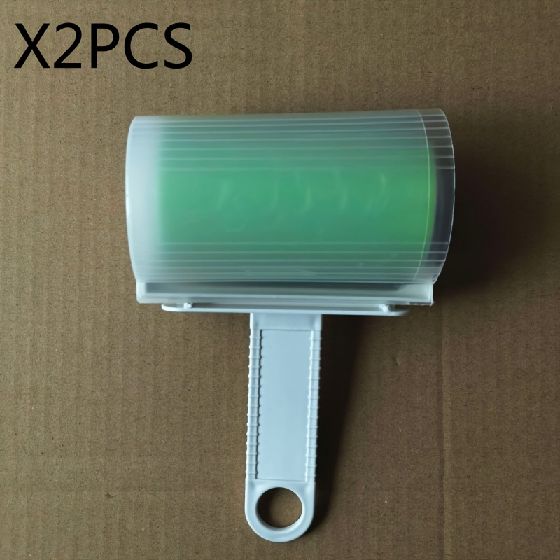 TEMU 2pcs Washable Reusable Gel Lint Roller Dust Wiper Comb Pet Hair Remover Cleaning Hair Brush Sticky Roller Lint Remover