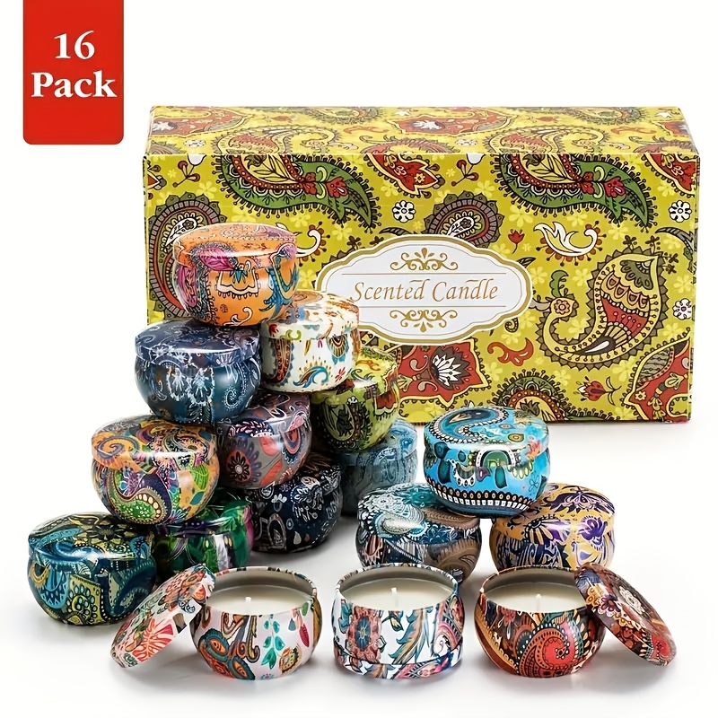 TEMU 16 Appearance Candles, Each Measuring 1.57 * 2.37 Inches, Made Of High-quality Soy Wax, With Various Fruit And Floral Aromas, Smoke-free Long ,
