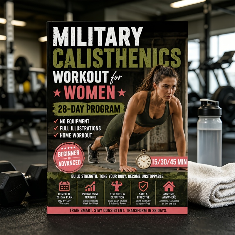 Military Calisthenics Workout For Women: A 28-day Bodyweight Program To Build Strength, Lean Muscle & Real Energy At Home—no Equipment. 15, 30 & 45-minute Workouts For Beginners To Advanced