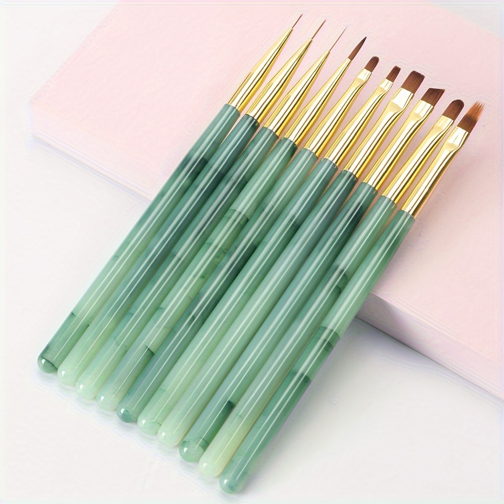 A Set Of Ten Nail Art Pens For Drawing, Blending, And Watercolor Effects