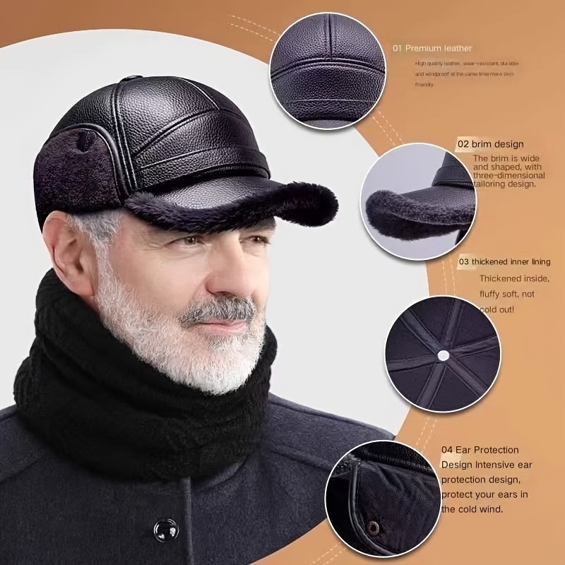 

Windproof Cap Ear - Fleece-lined Hat, Christmas For Dad