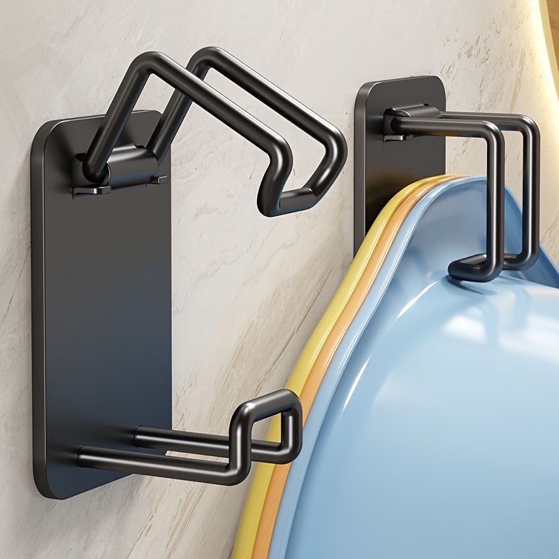 

Easy-install Foldable Washbasin Holder - 1 Or 2pcs, No-drill Metal Storage Rack For Bathroom Sinks, Space-saving Organizer