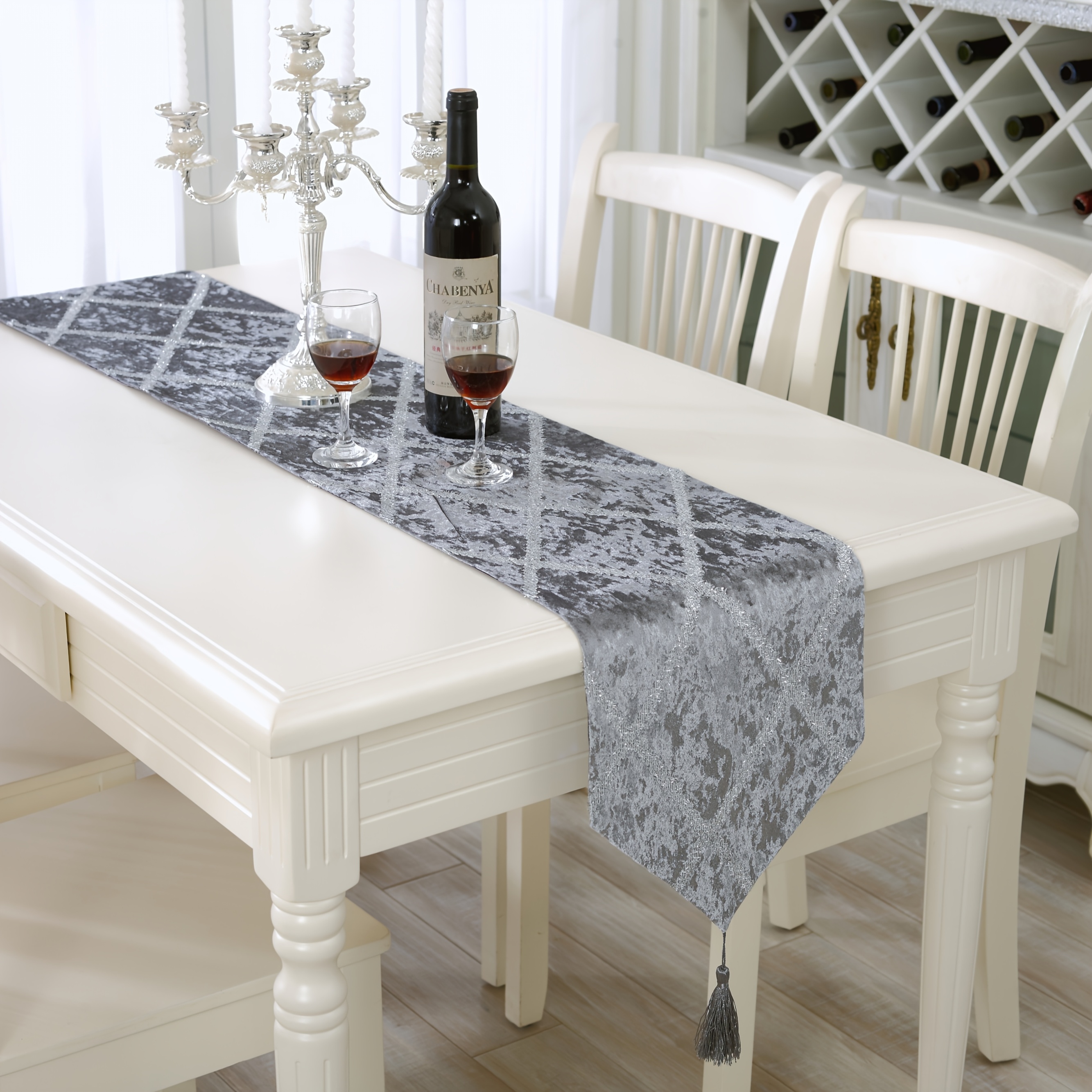 1pc Flannel Long Table Runner For Dining Table, Coffee Table, Tv Cabinet, Sideboard Cover Cloth