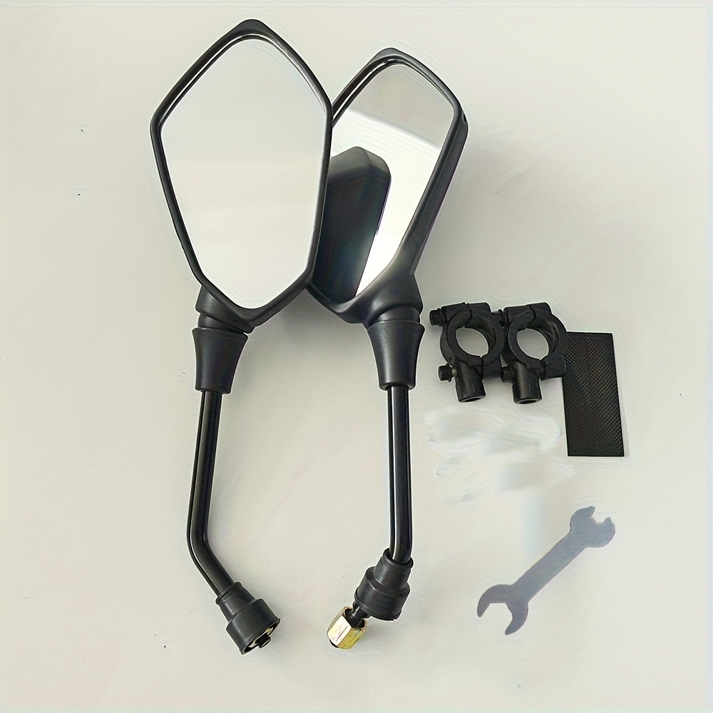 Rotatable Adjustable Wide-angle Rearview Mirror For Bicycles And Electric Scooters, Abs Material, Black, Oval Shape For Bicycle Accessory