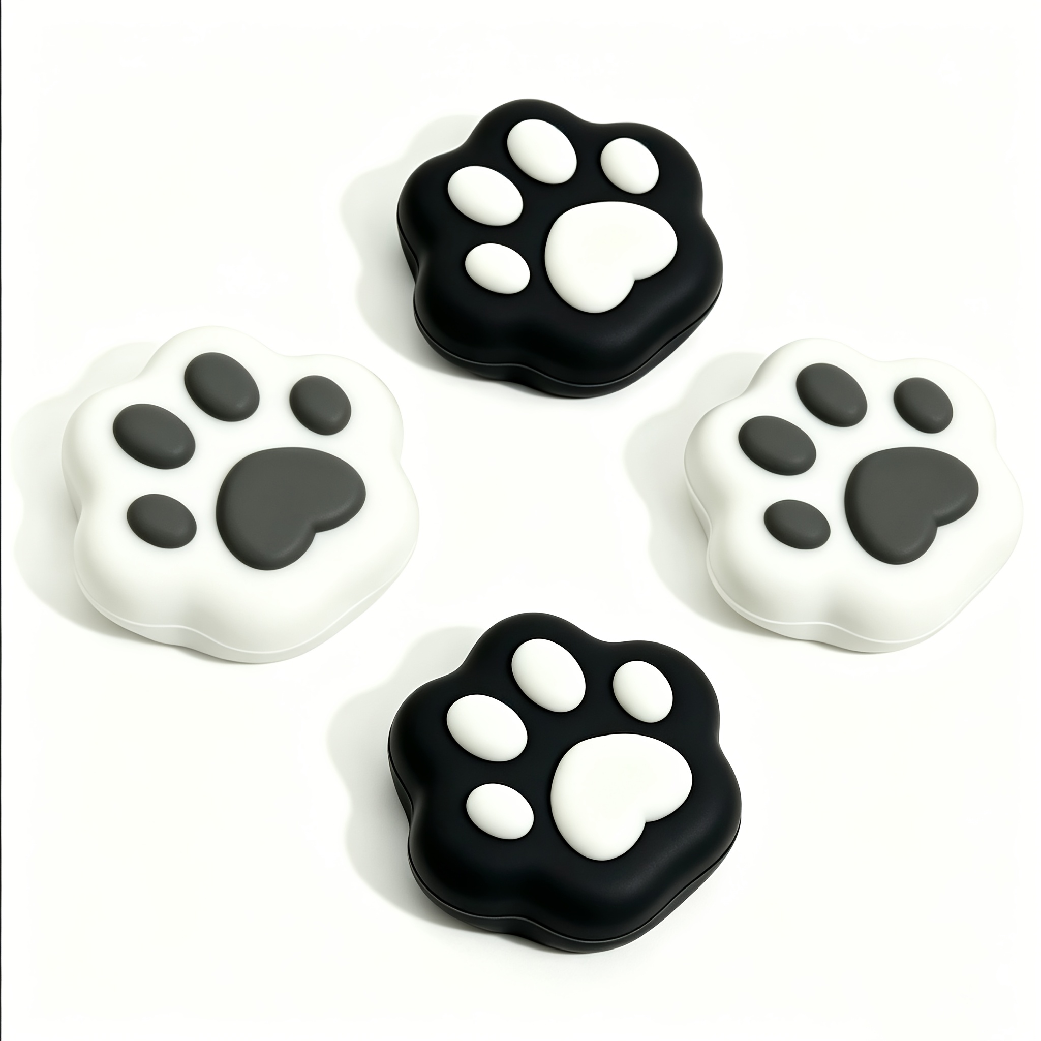 4 Cat Paw-shaped Thumb Grip Covers, Soft Silicone Joystick Protective Sleeves, Compatible With Switch/oled/switch Lite