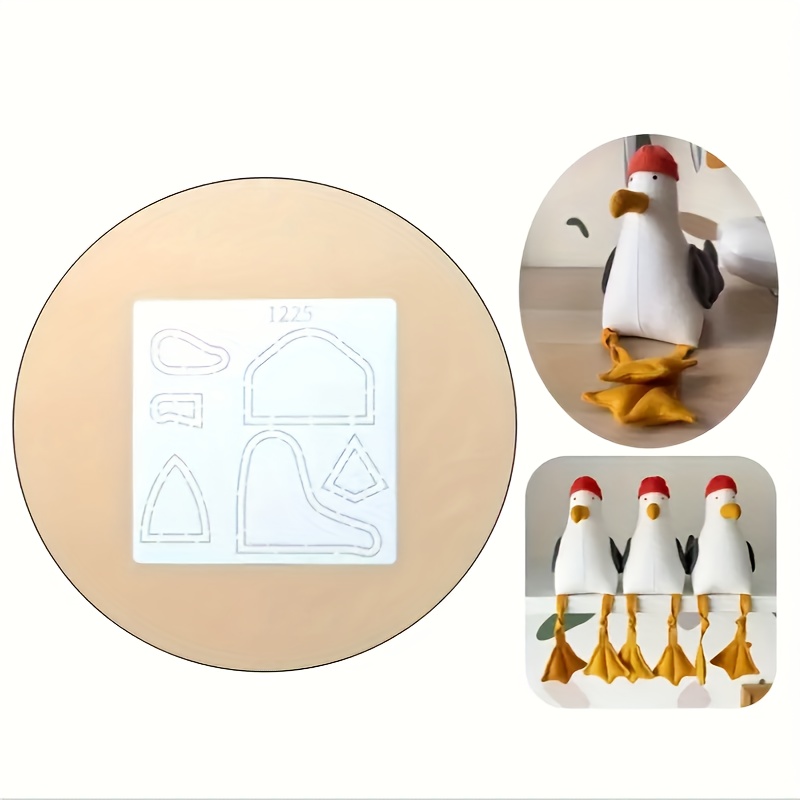 Long-legged Penguin Template - Penguin Applique Sewing Drawing Tool
