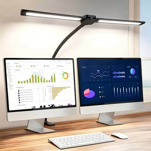 1pc led screen desk lamp table lamp computer dual lamp flexible adjustable gooseneck lamp usb powered 3 tone adjustable suitable for reading painting office computer monitor