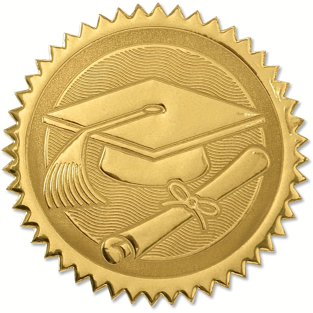 Etiqueta Adhiva De Sello En Relieve, Etiqueta Adhiva Circular De Engranaje De 45/50/55mm, Pegatinas De Papel De Aluminio En Relieve Para Certificado De Honor De Negocios Colar - AliExprs 15