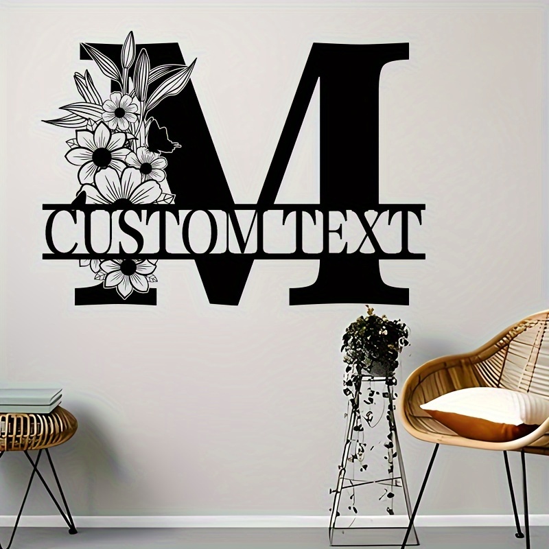 

Custom 11.8" Family Name Metal Sign - Personalized Last Name & Split Letter Design For Home Decor, Perfect Housewarming Gift