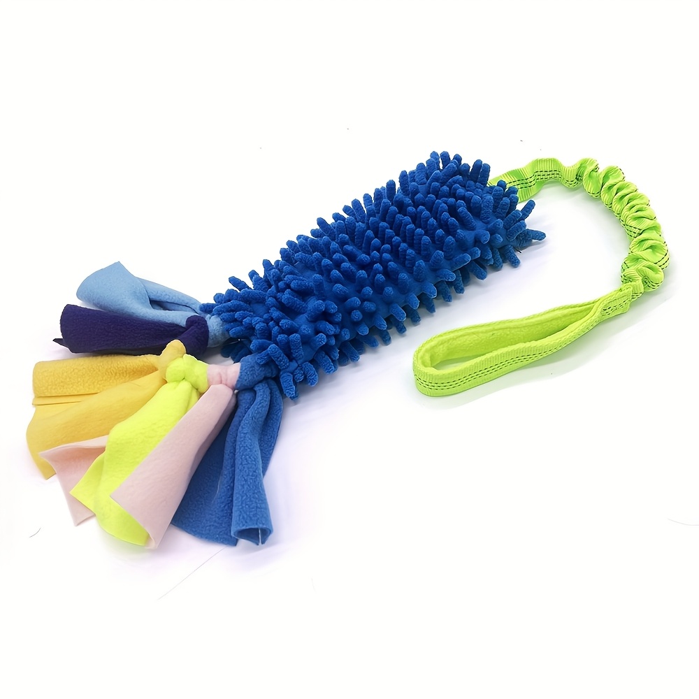 Image of Extended 80cm/31.49inch Dog Training Tear-resistant Traction Rope Toy - Plush Teeth Grinding Bite-resistant Dog Toy With Colorful Rope - Interactive Puzzle Relief For Medium Dogs