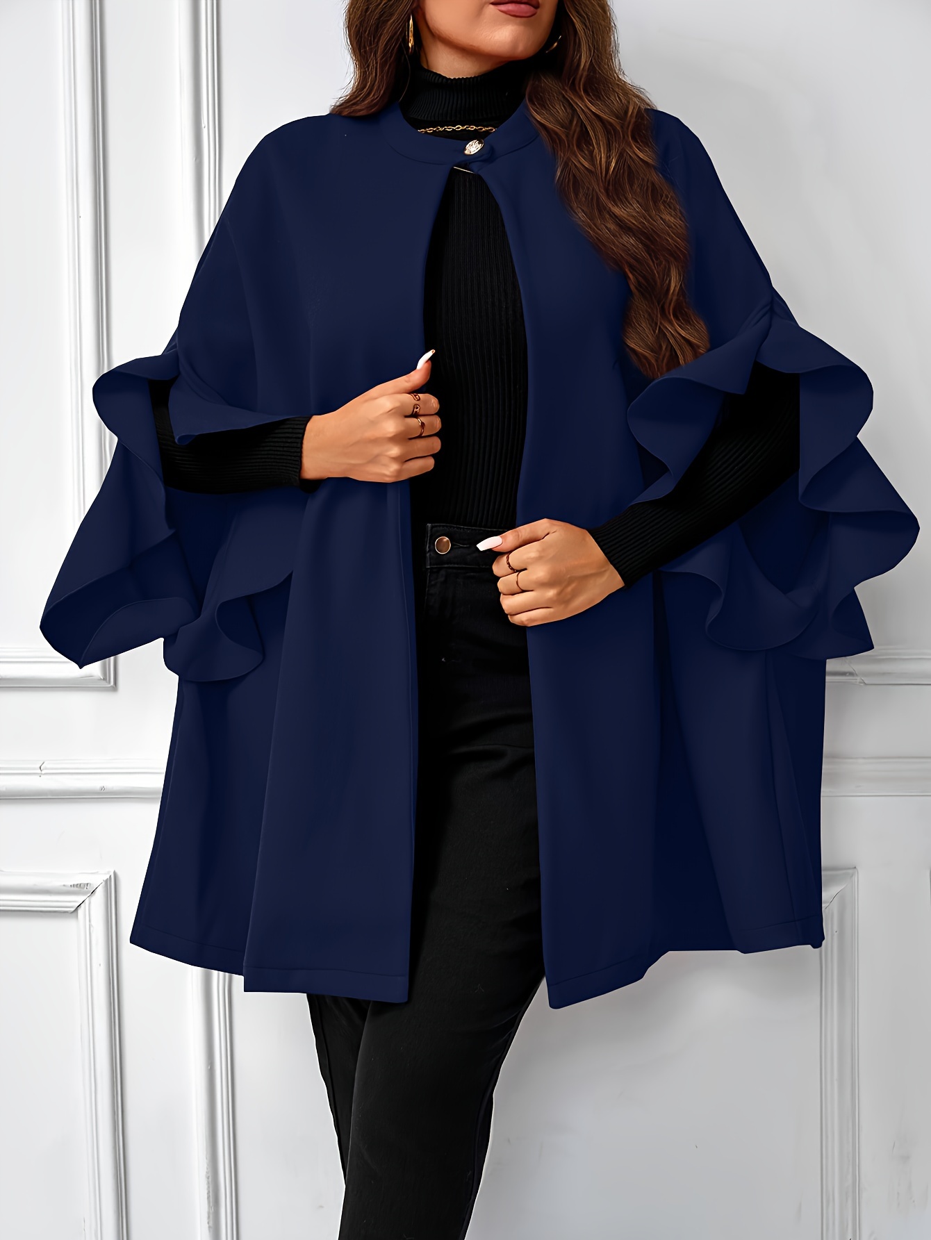 ジャケット・アウター lidnm SHAWL COLLAR CAPE COAT Wool Blend Cape Men Shawl Jacket Lapel Sleeve Cloak Parka