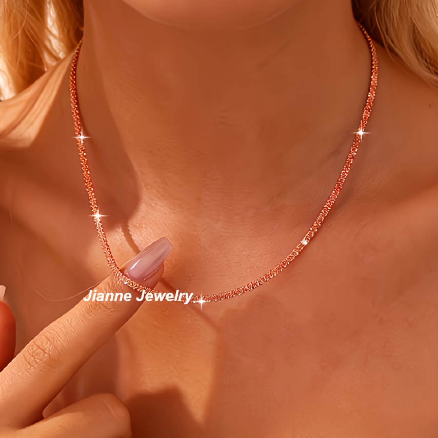 TEMU A Shimmering Rose Cauliflower Chain Necklace For Women, Elegantly Easy And Luxuriously Designed, Perfect For Highlighting