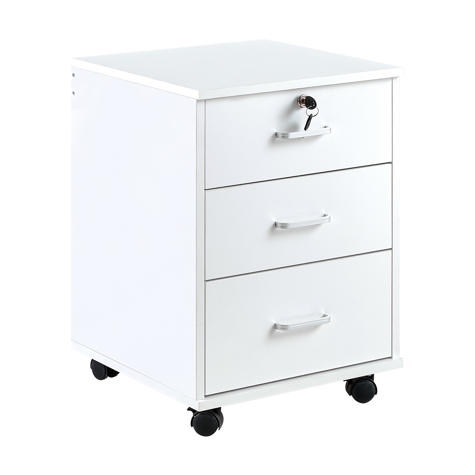 mobile filing cabinet office cabinet on wheels lockable with 3 drawers under desk cabinet for a4 papers and folders