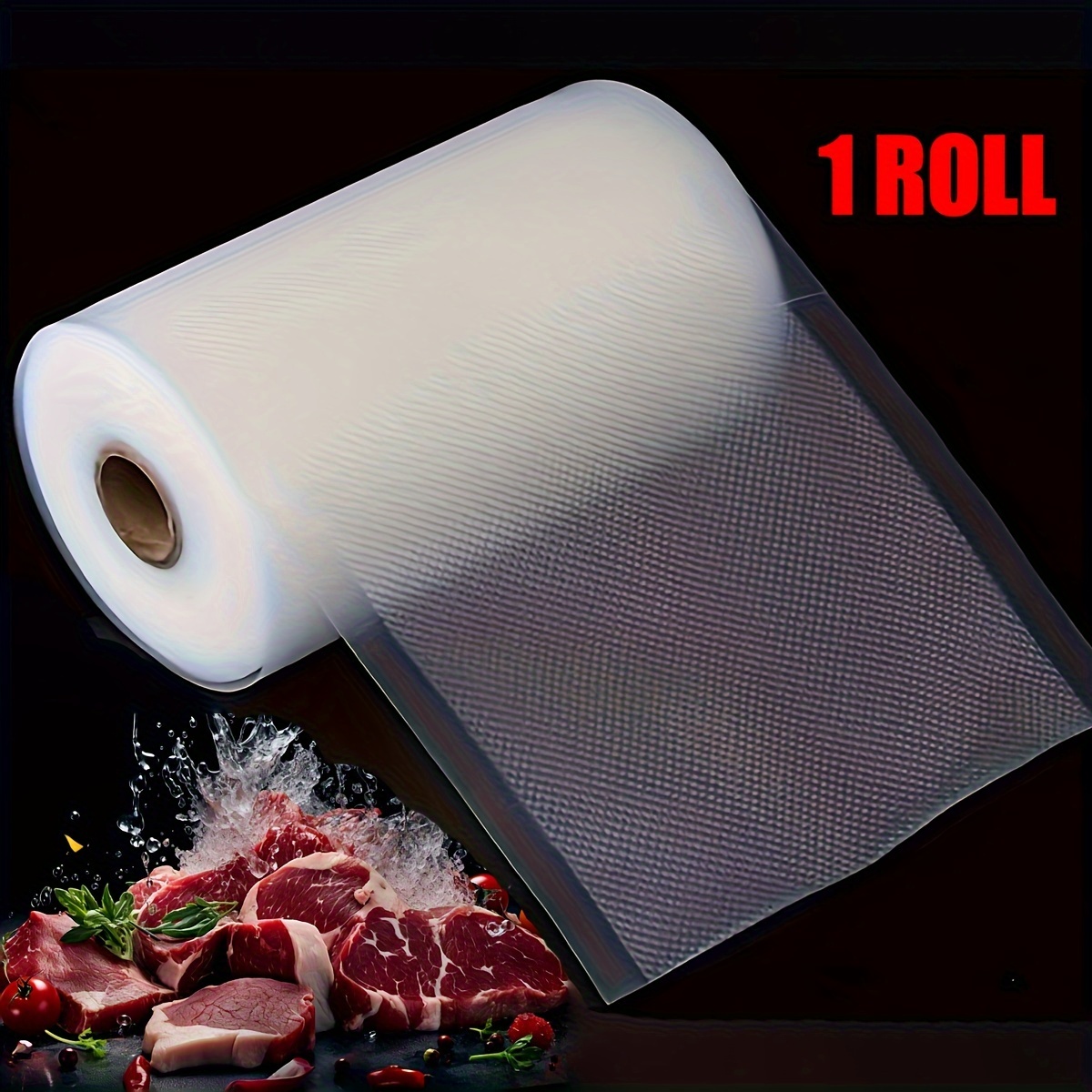 

Agashe Vacuum Sealer Rolls, Use Embossed Commercial Grade Bags For Food , Sous Vide And Meal Prep – Compatible With All Vacuum Seal Machines, Bpa-free Multi-use, Pe+pa Material, 1 Roll (500cm/196.8in)