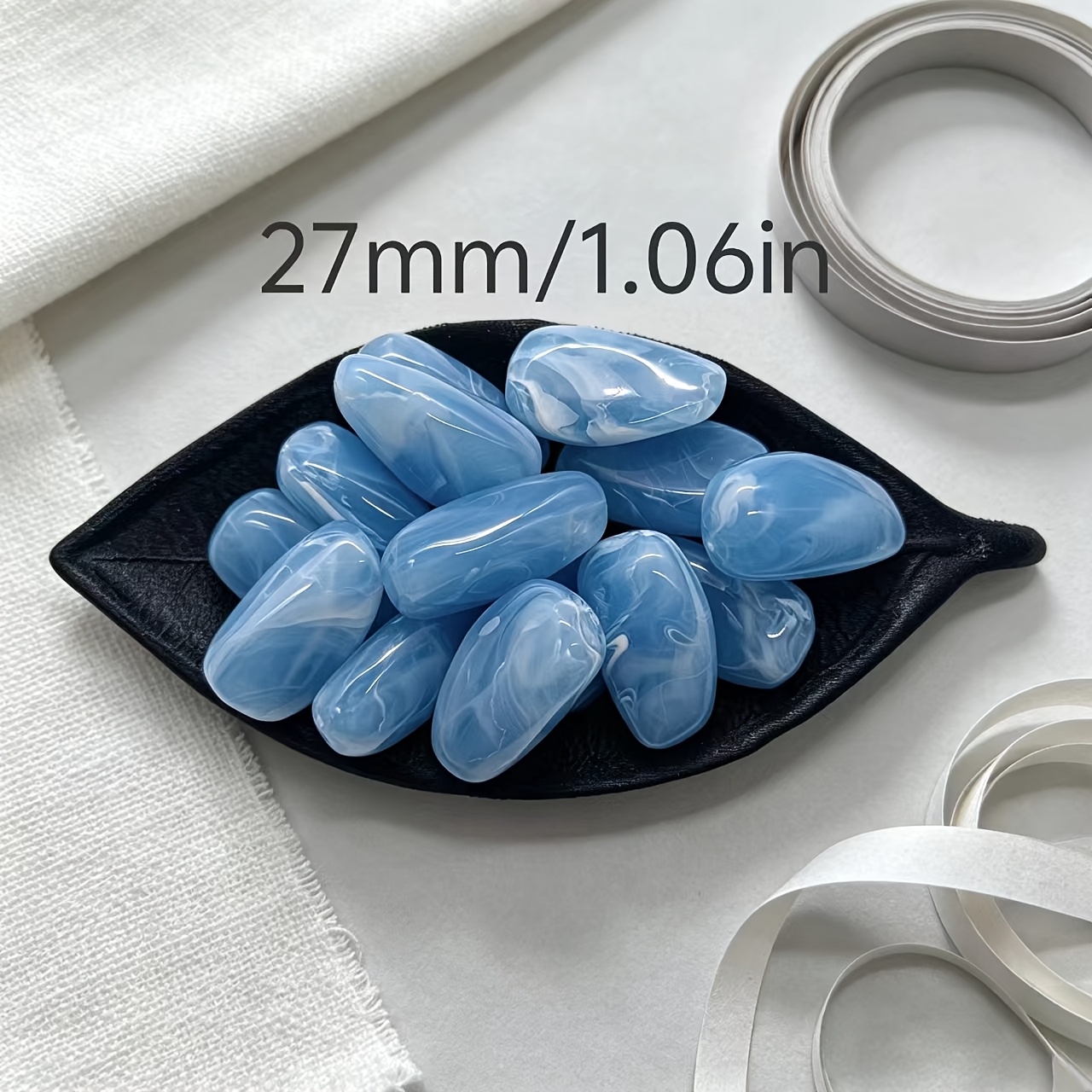 Smoky Acrylic Freeform Beads for DIY Accessories