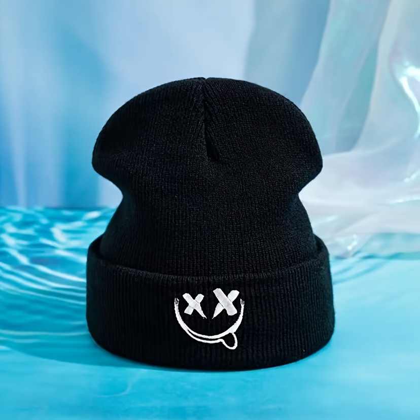 TEMU Beanie, Festive Breathable Knit Hat - Featuring A Design, Lightweight And Comfortable, For Burning For Man, Music Festivals, Carnival Parties,